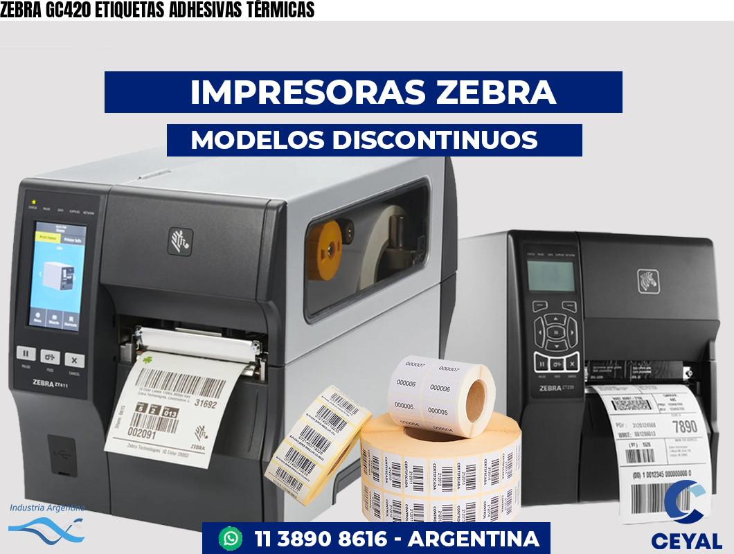 ZEBRA GC420 ETIQUETAS ADHESIVAS TÉRMICAS