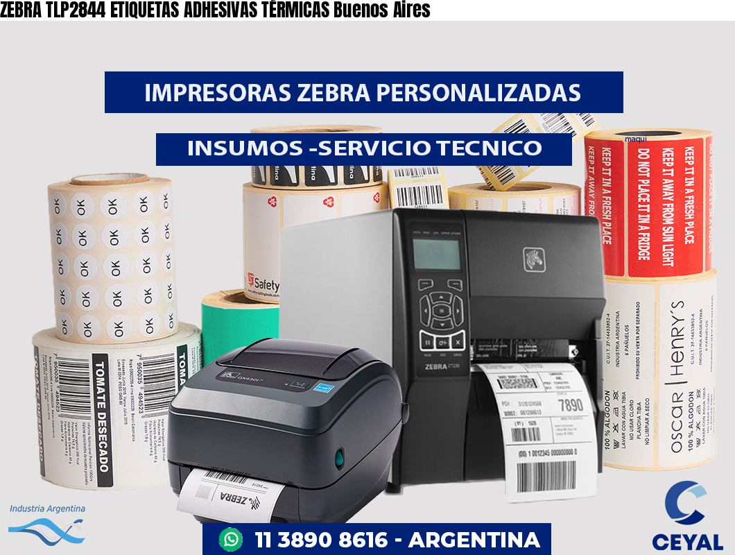 ZEBRA TLP2844 ETIQUETAS ADHESIVAS TÉRMICAS Buenos Aires