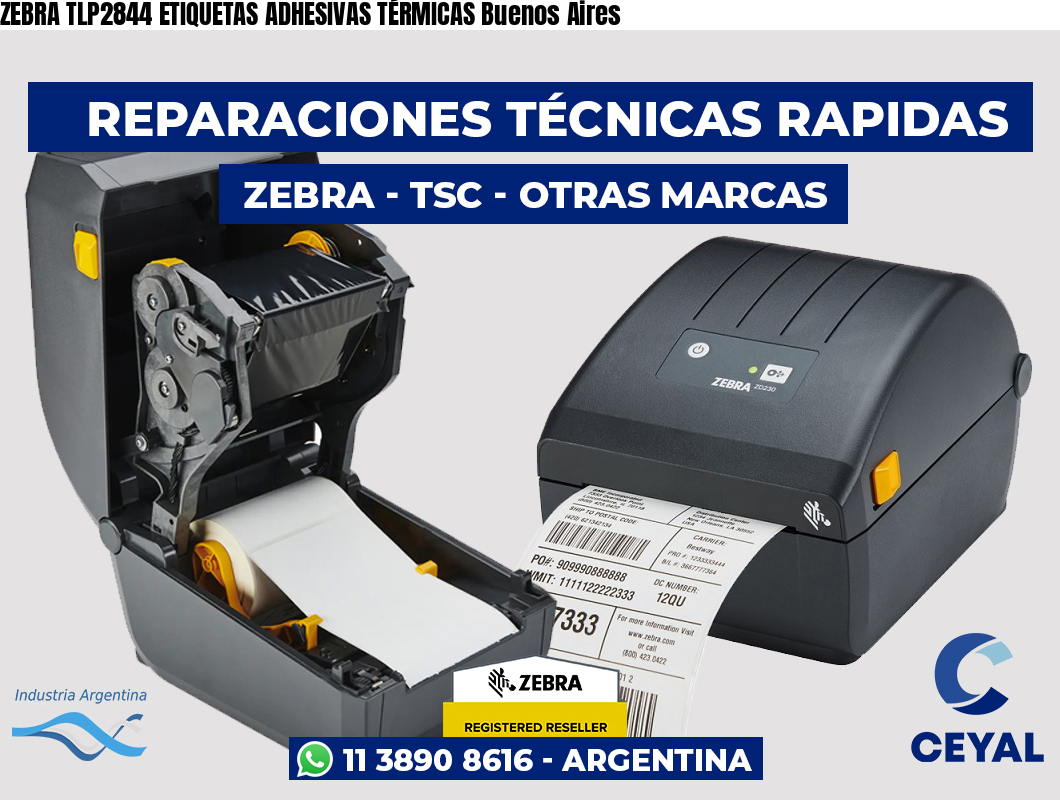 ZEBRA TLP2844 ETIQUETAS ADHESIVAS TÉRMICAS Buenos Aires