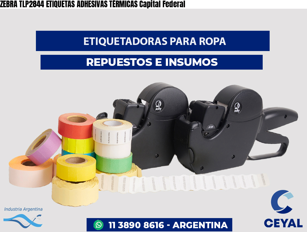 ZEBRA TLP2844 ETIQUETAS ADHESIVAS TÉRMICAS Capital Federal
