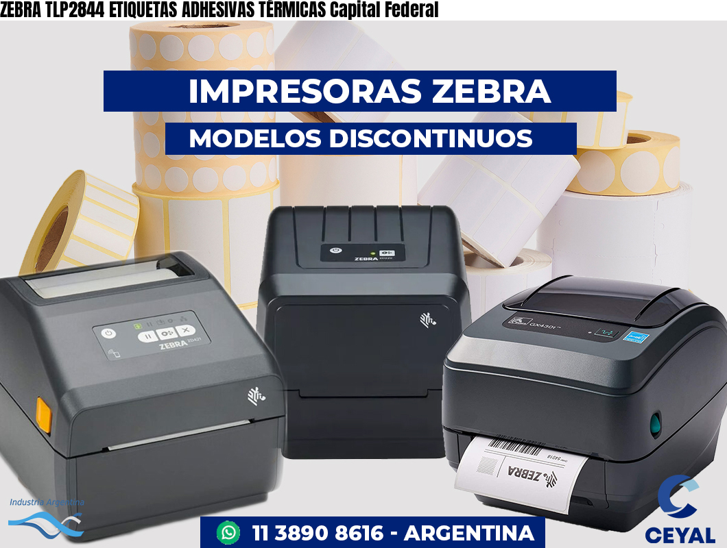 ZEBRA TLP2844 ETIQUETAS ADHESIVAS TÉRMICAS Capital Federal