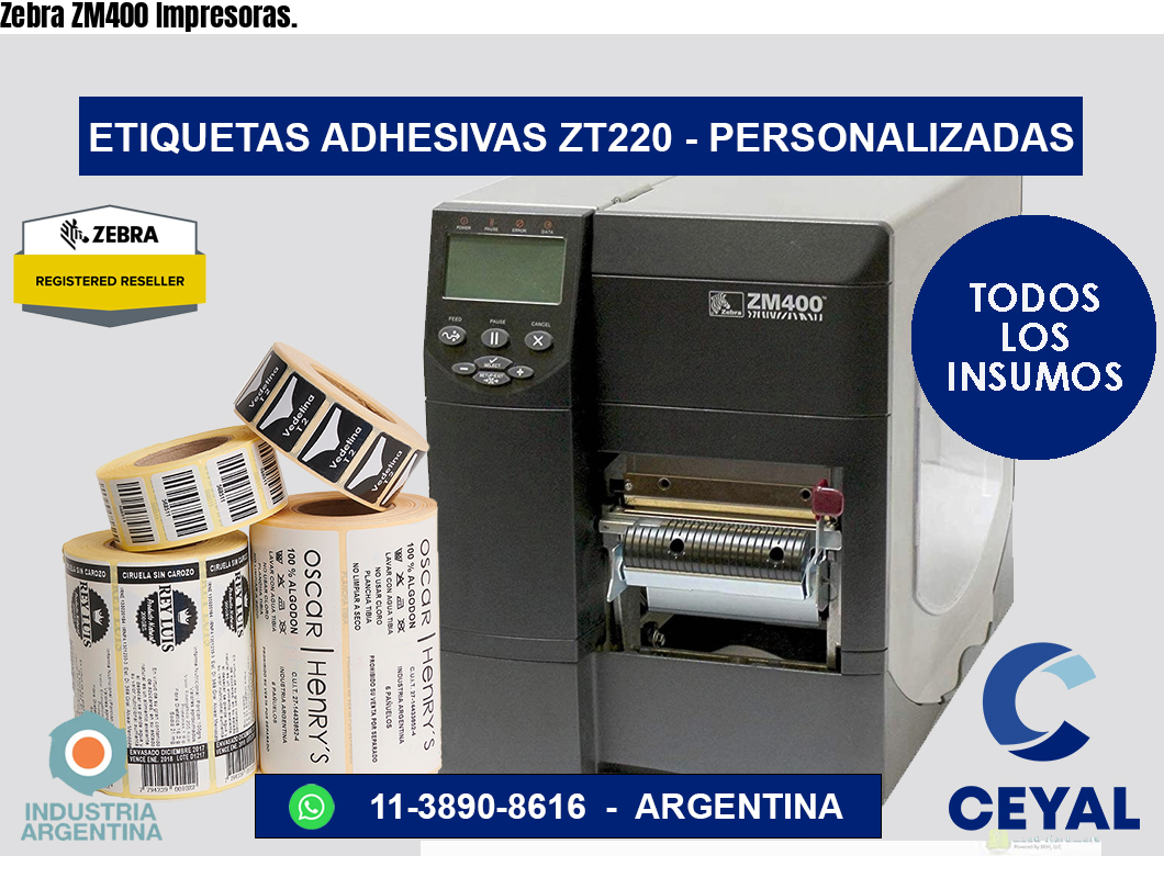 Zebra ZM400 Impresoras.