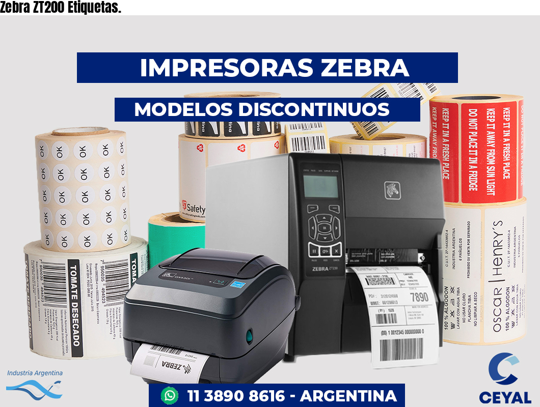 Zebra ZT200 Etiquetas.