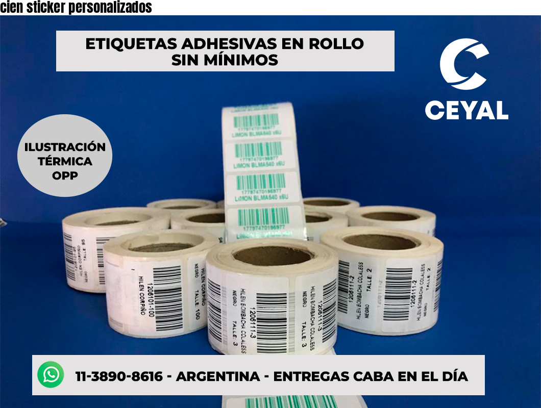 cien sticker personalizados