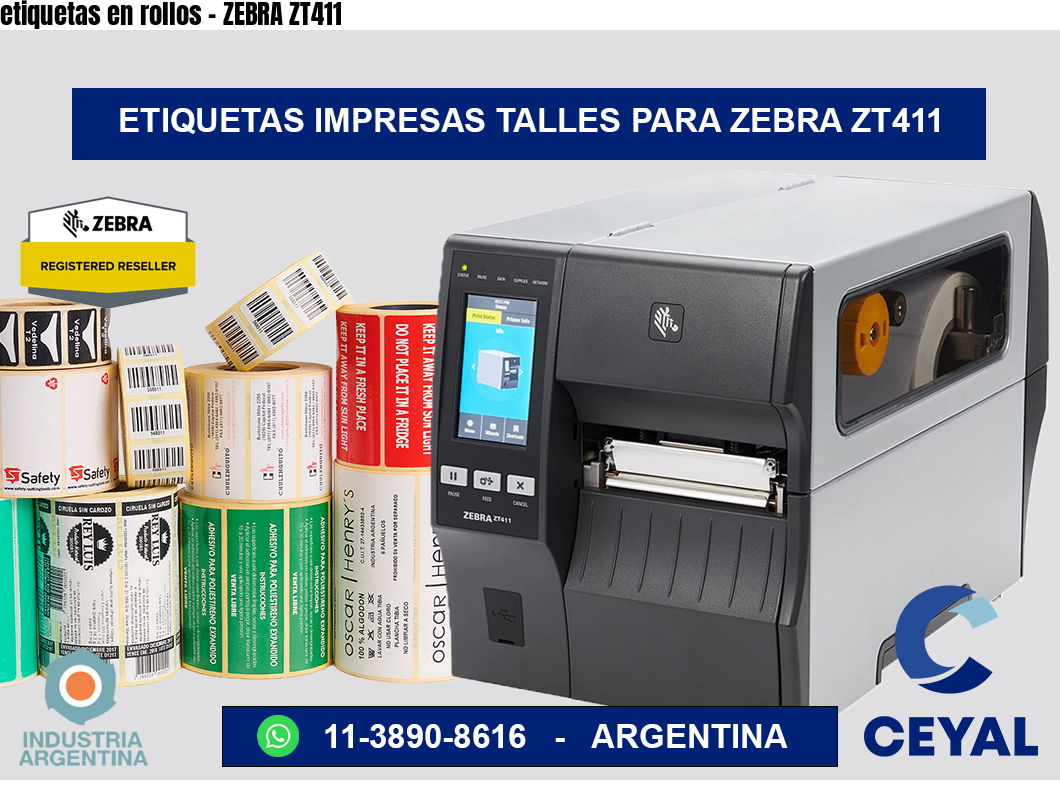 etiquetas en rollos – ZEBRA ZT411