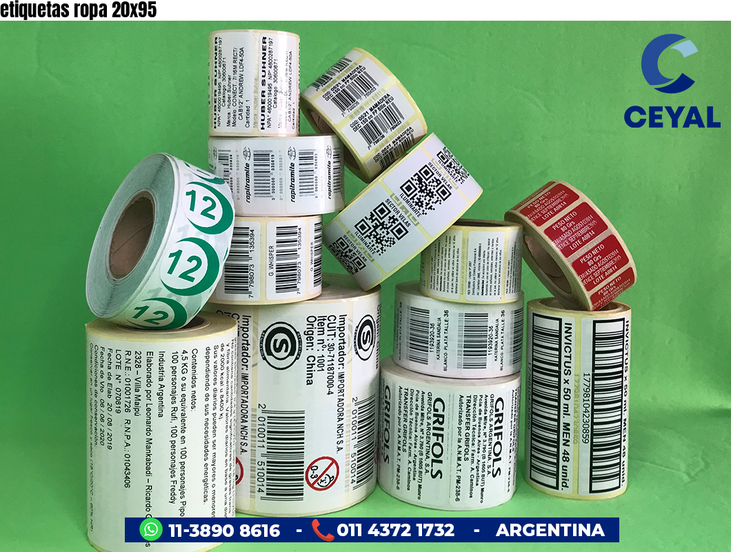 etiquetas ropa 20x95