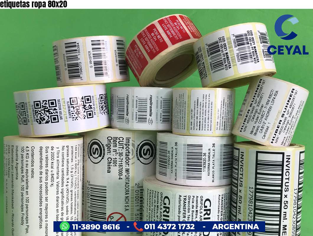 etiquetas ropa 80x20