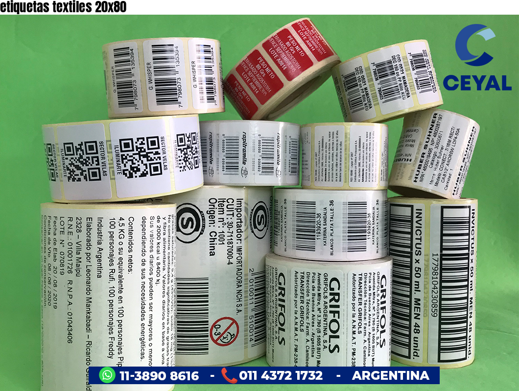 etiquetas textiles 20x80