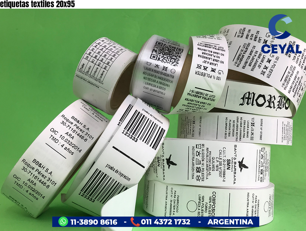 etiquetas textiles 20x95