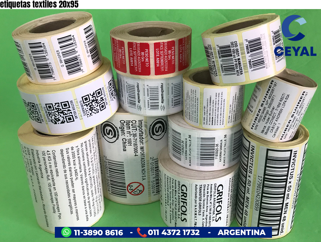 etiquetas textiles 20x95