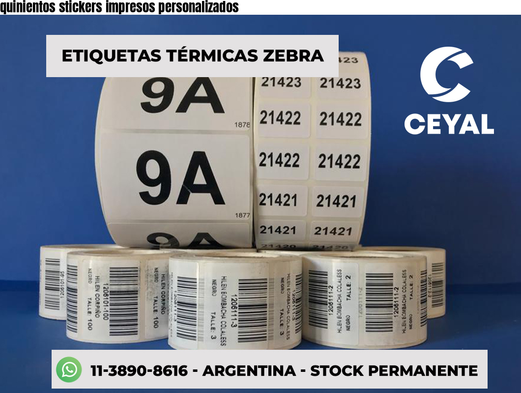 quinientos stickers impresos personalizados