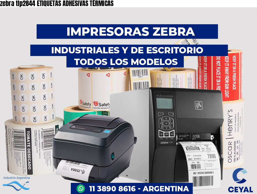 zebra tlp2844 ETIQUETAS ADHESIVAS TÉRMICAS