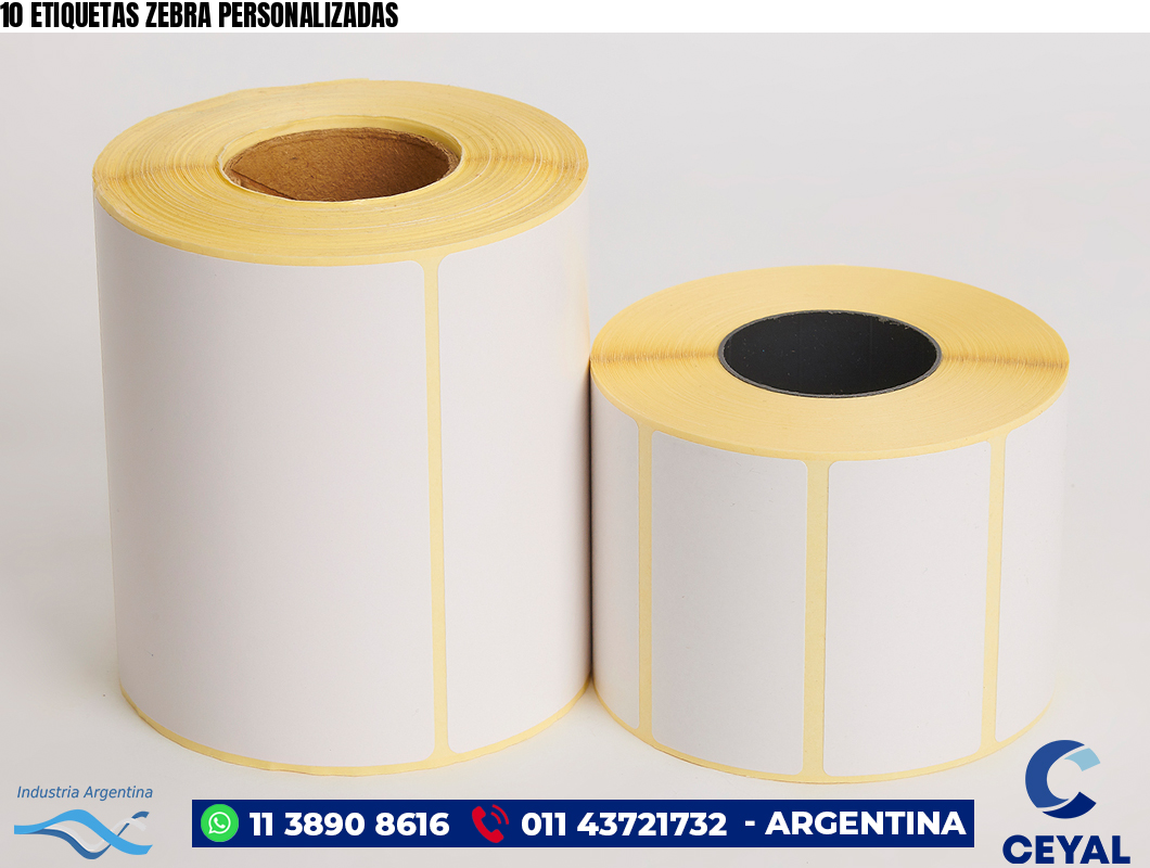 10 ETIQUETAS ZEBRA PERSONALIZADAS