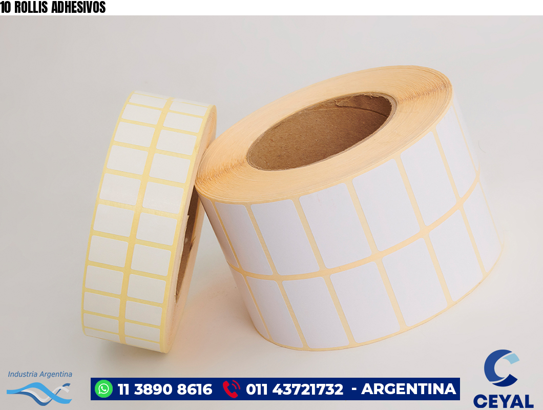 10 ROLLIS ADHESIVOS