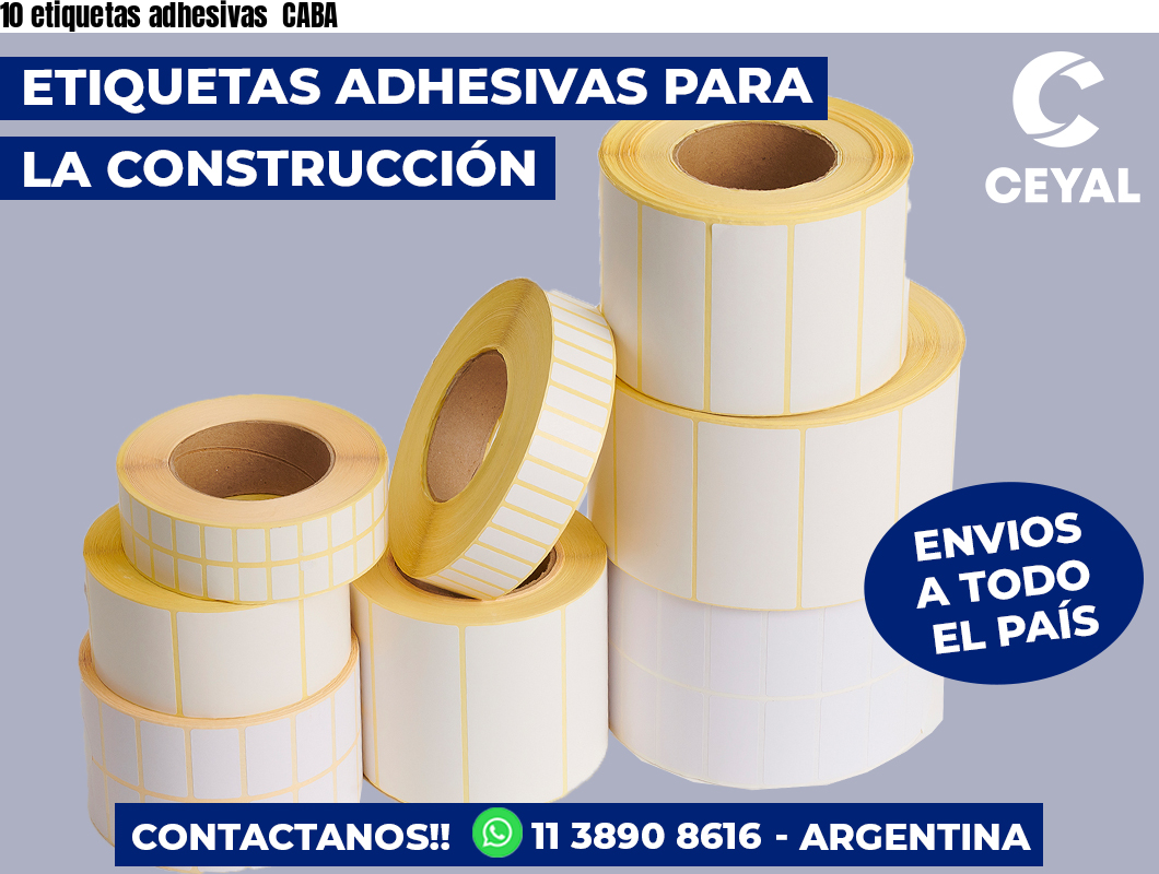 10 etiquetas adhesivas  CABA