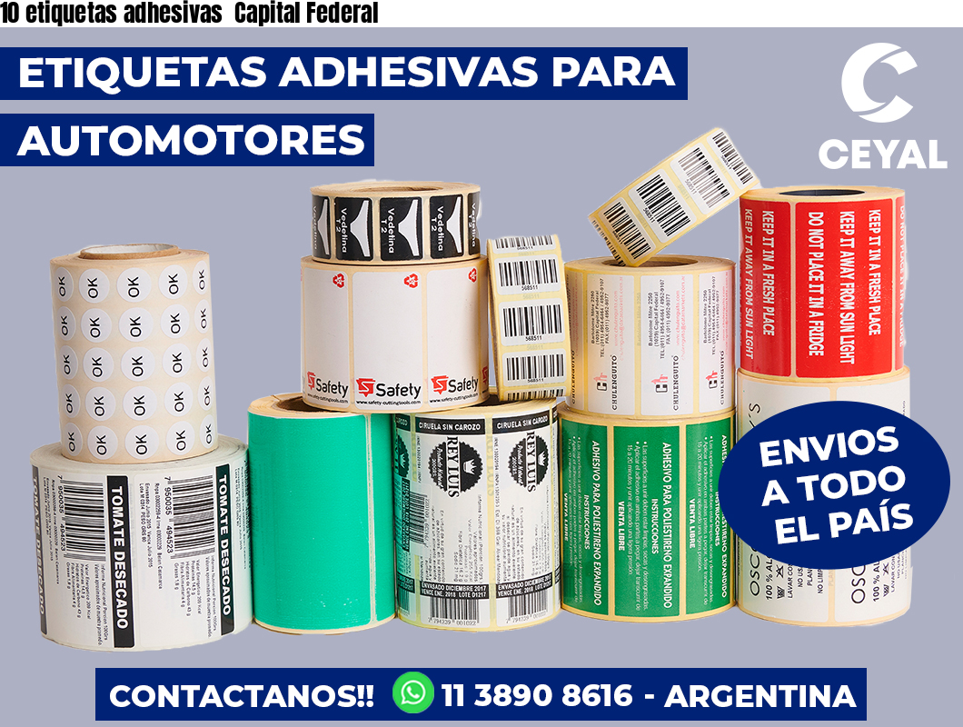 10 etiquetas adhesivas  Capital Federal