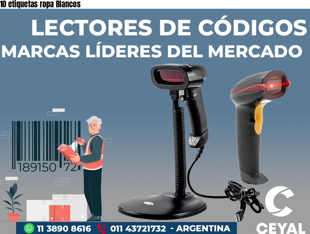 10 etiquetas ropa Blancos