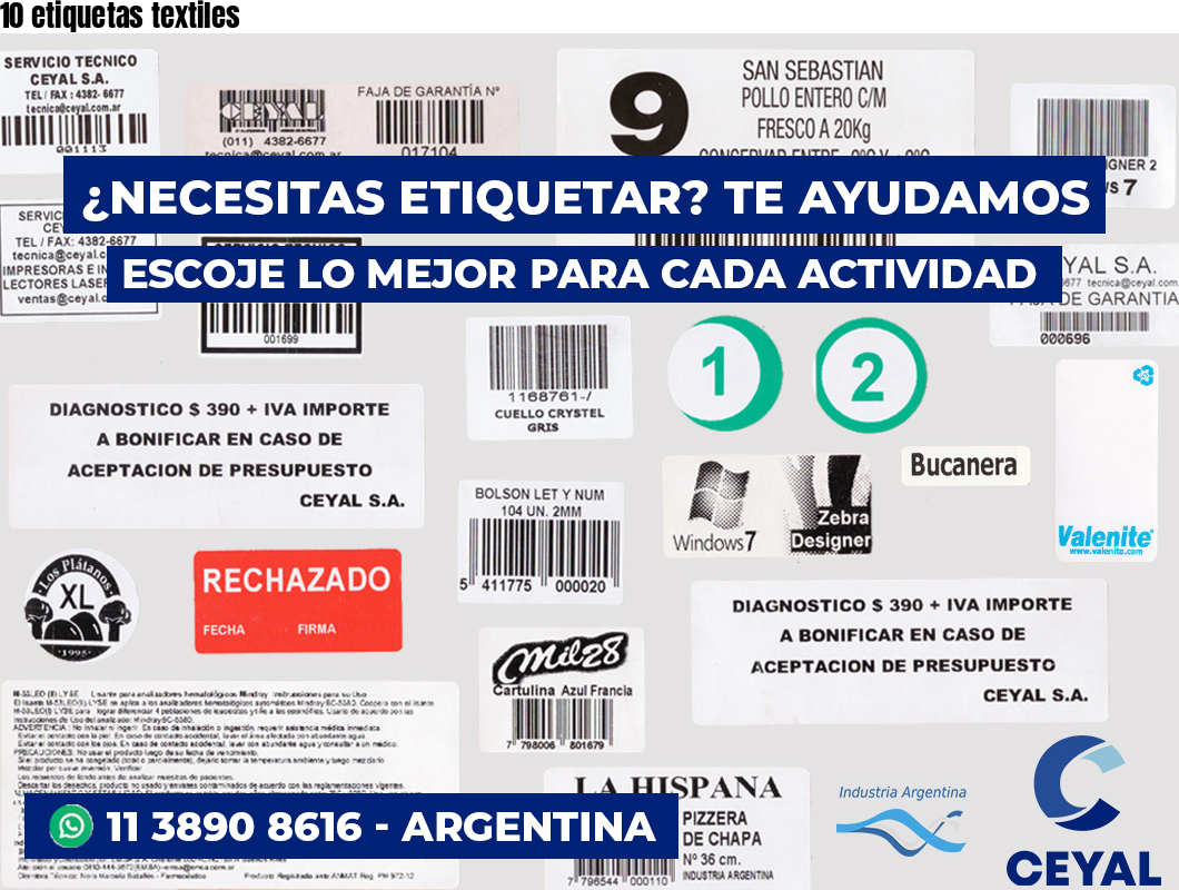 10 etiquetas textiles