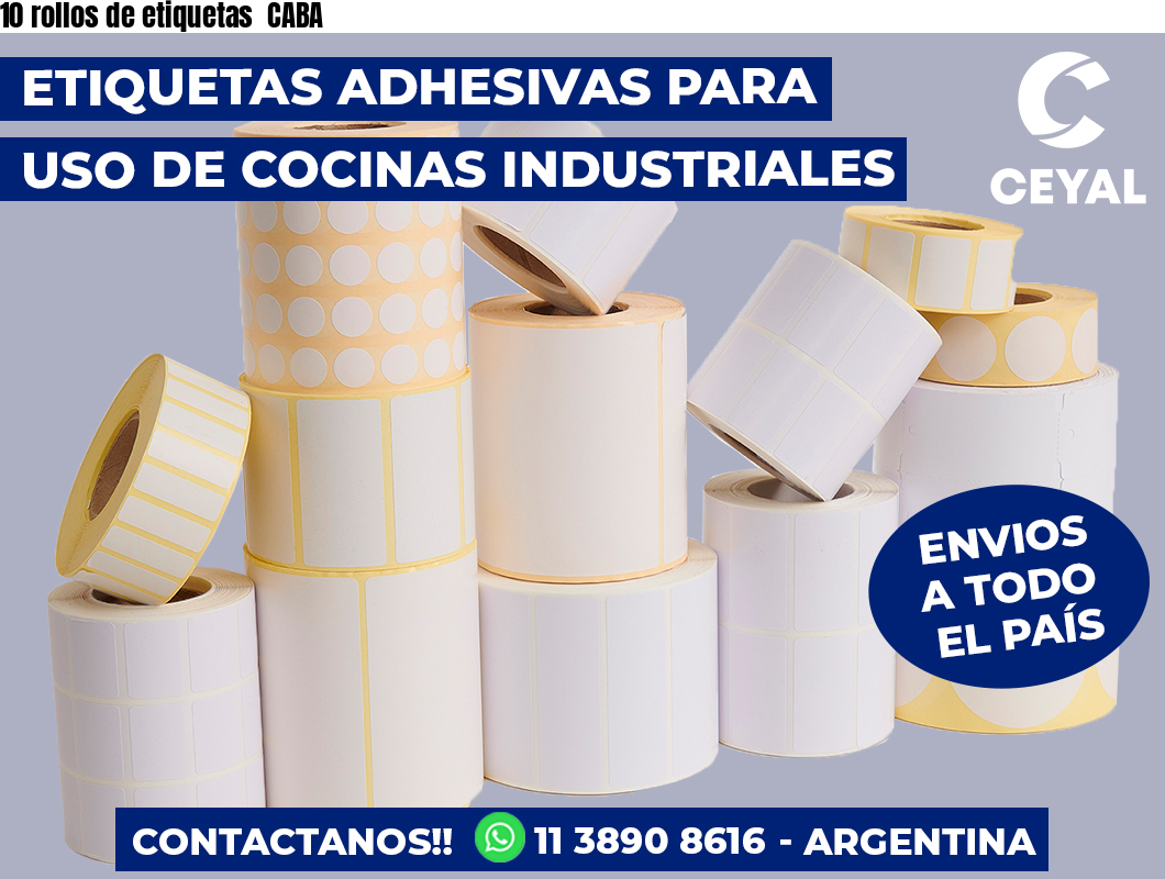 10 rollos de etiquetas  CABA