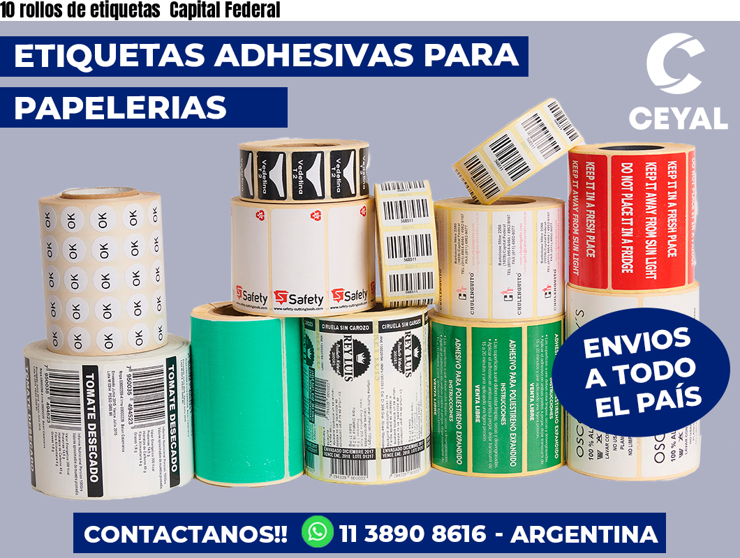 10 rollos de etiquetas  Capital Federal