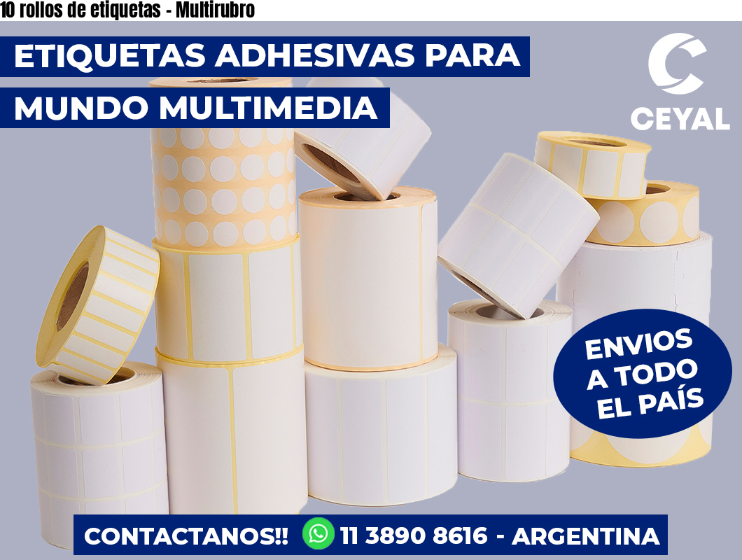 10 rollos de etiquetas - Multirubro
