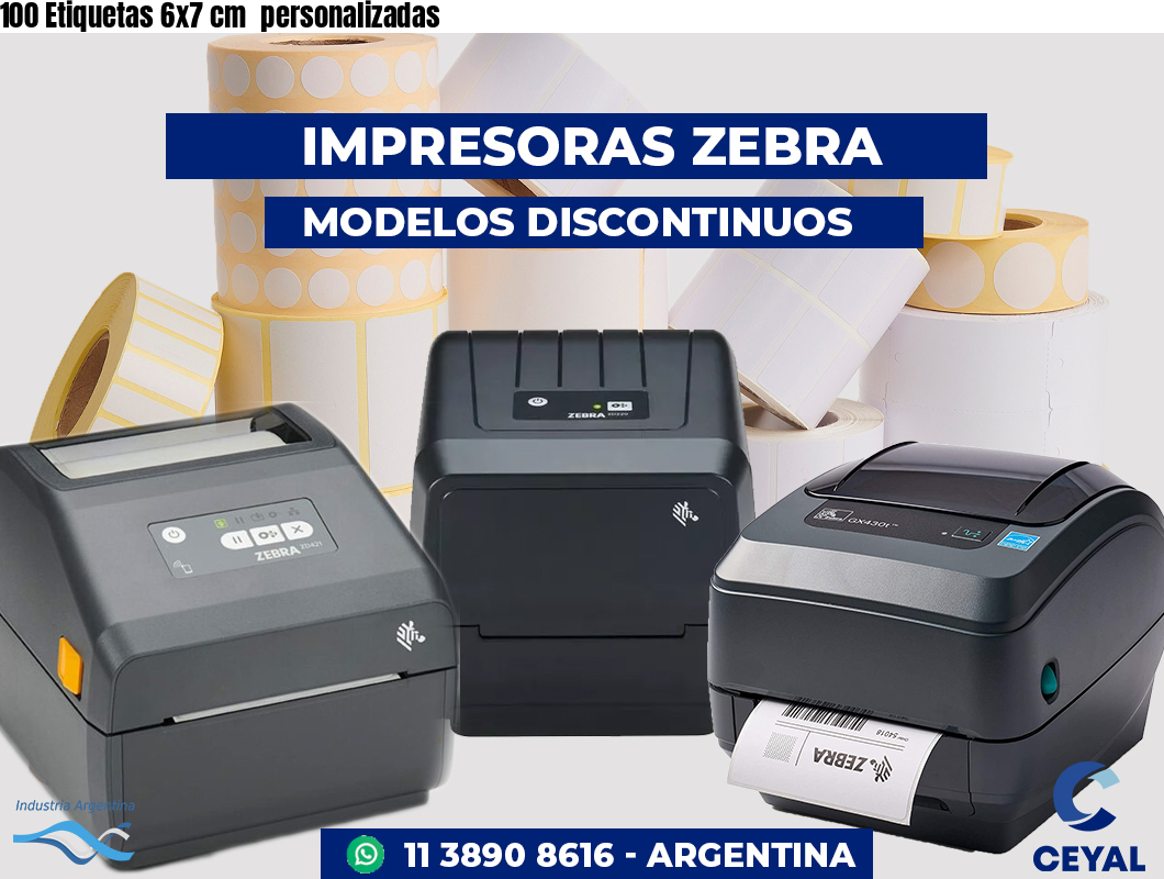 100 Etiquetas 6x7 cm personalizadas