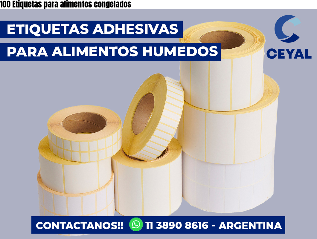 100 Etiquetas para alimentos congelados