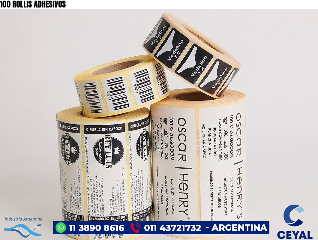 100 ROLLIS ADHESIVOS