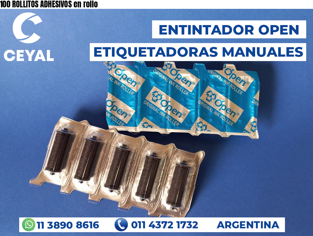 100 ROLLITOS ADHESIVOS en rollo