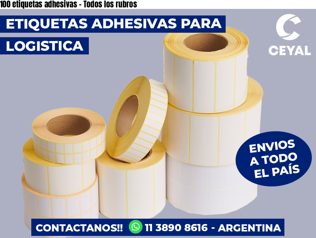100 etiquetas adhesivas - Todos los rubros