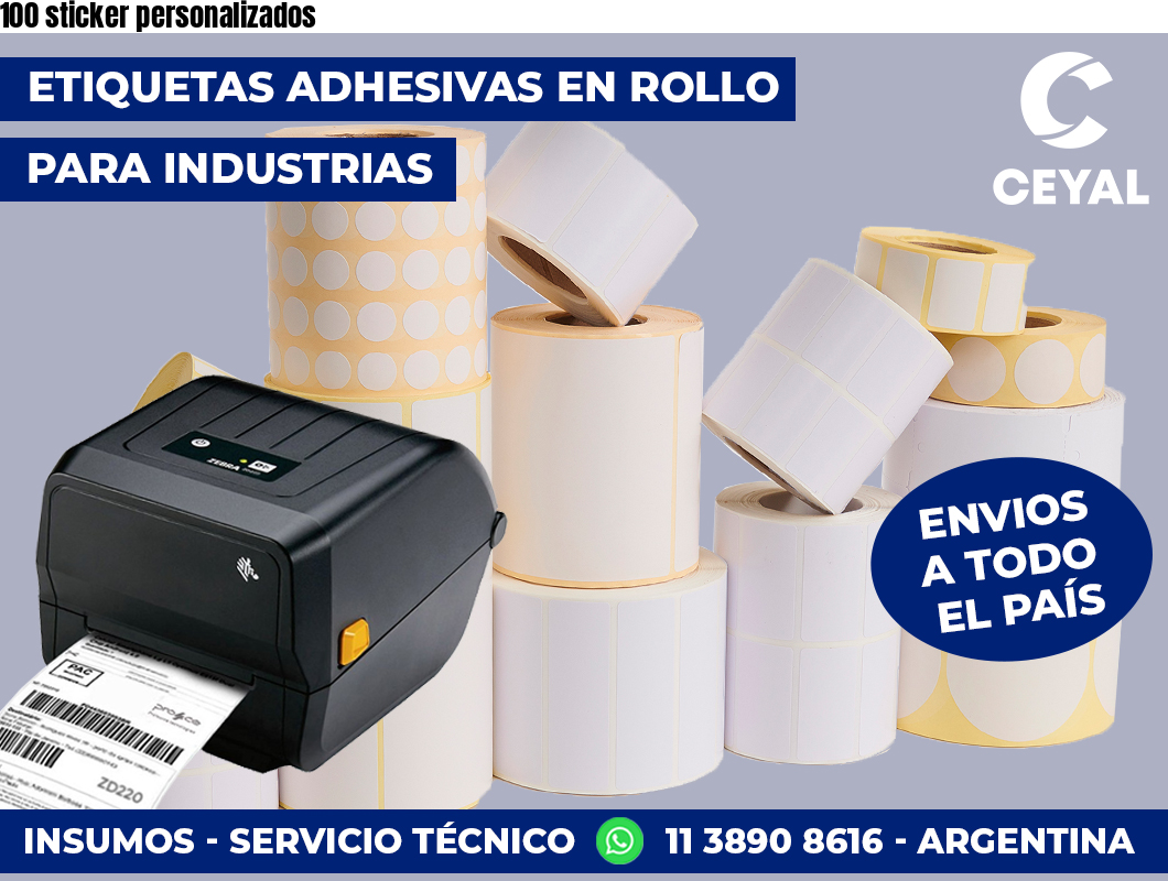 100 sticker personalizados 
