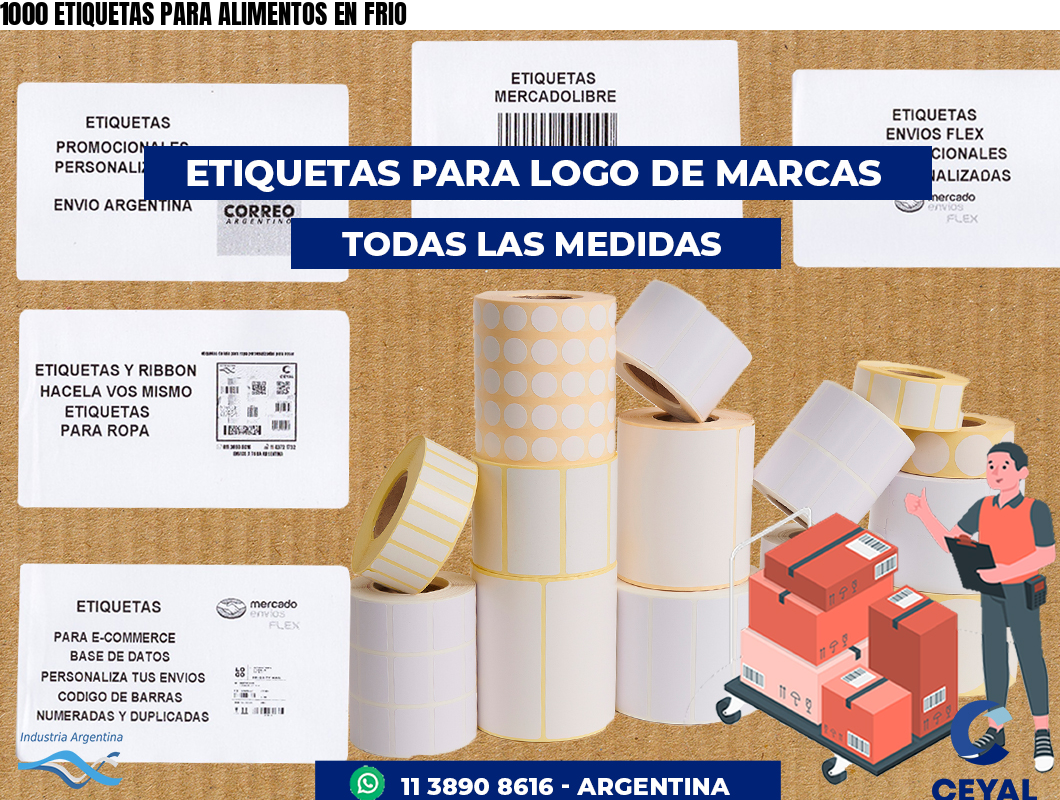 1000 ETIQUETAS PARA ALIMENTOS EN FRIO