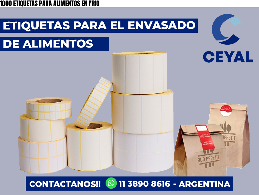 1000 ETIQUETAS PARA ALIMENTOS EN FRIO