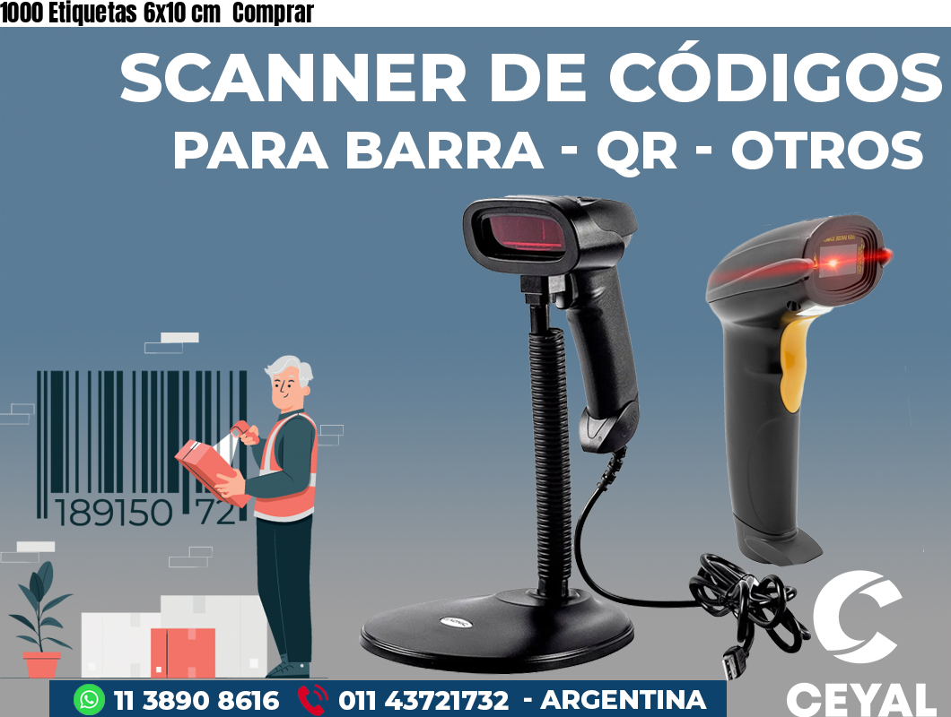 1000 Etiquetas 6x10 cm Comprar
