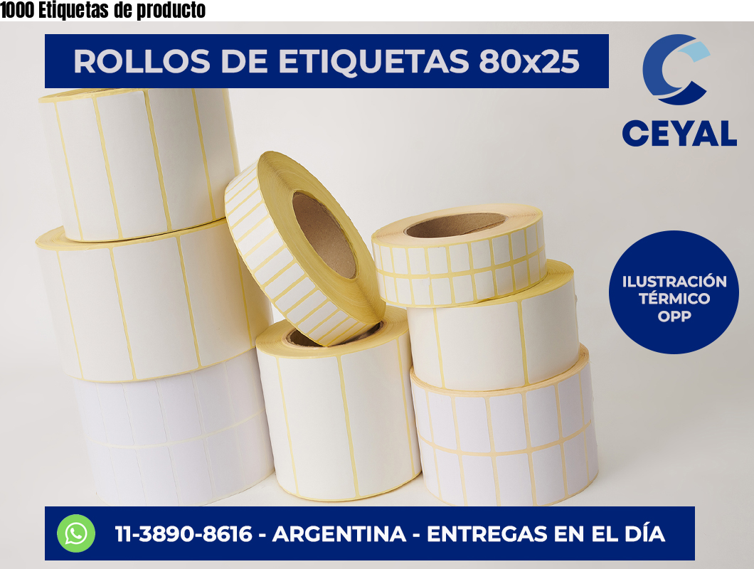 1000 Etiquetas de producto