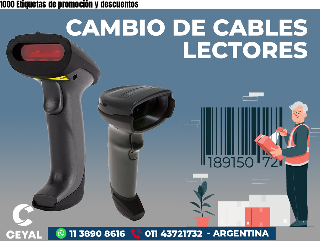 1000 Etiquetas de promoción y descuentos