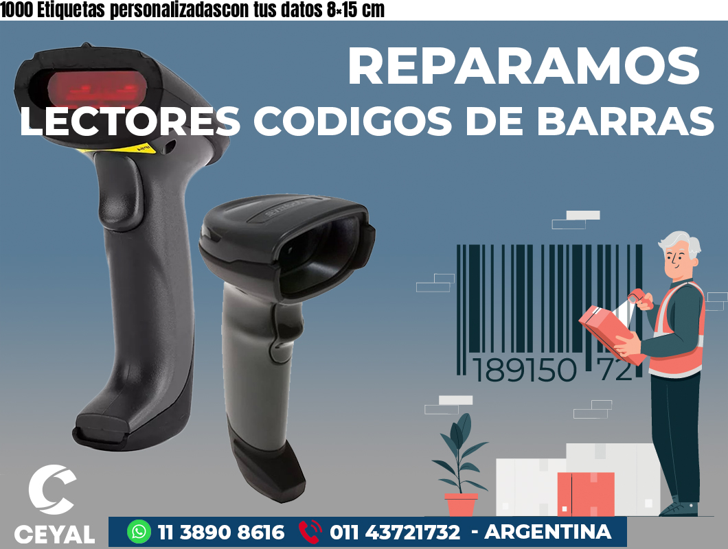 1000 Etiquetas personalizadascon tus datos 8×15 cm