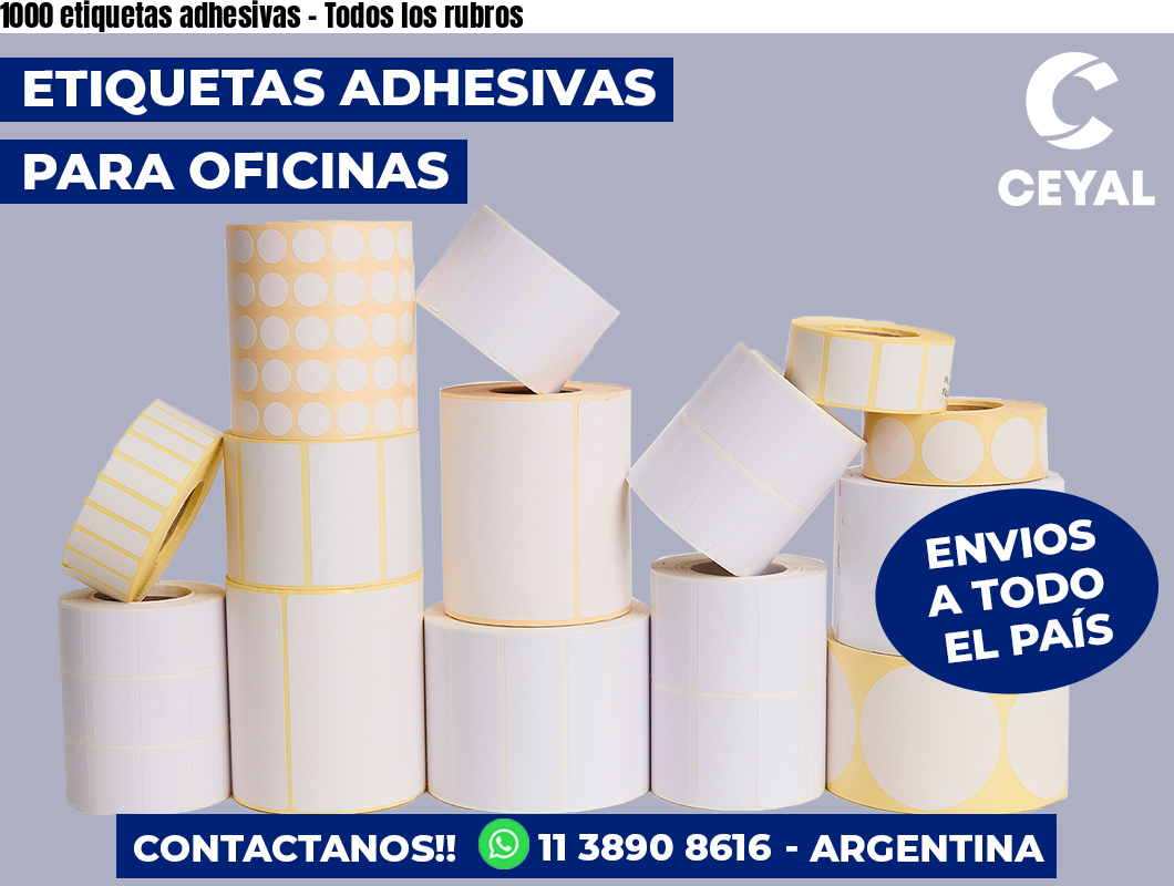 1000 etiquetas adhesivas - Todos los rubros