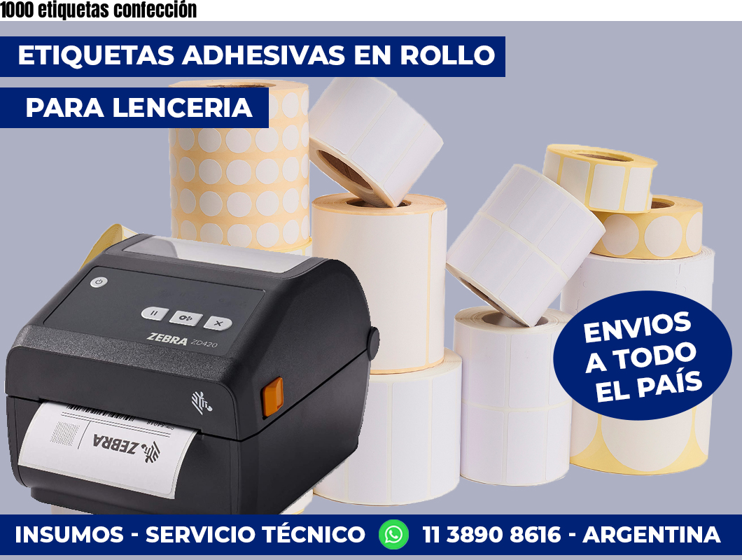 1000 etiquetas confección