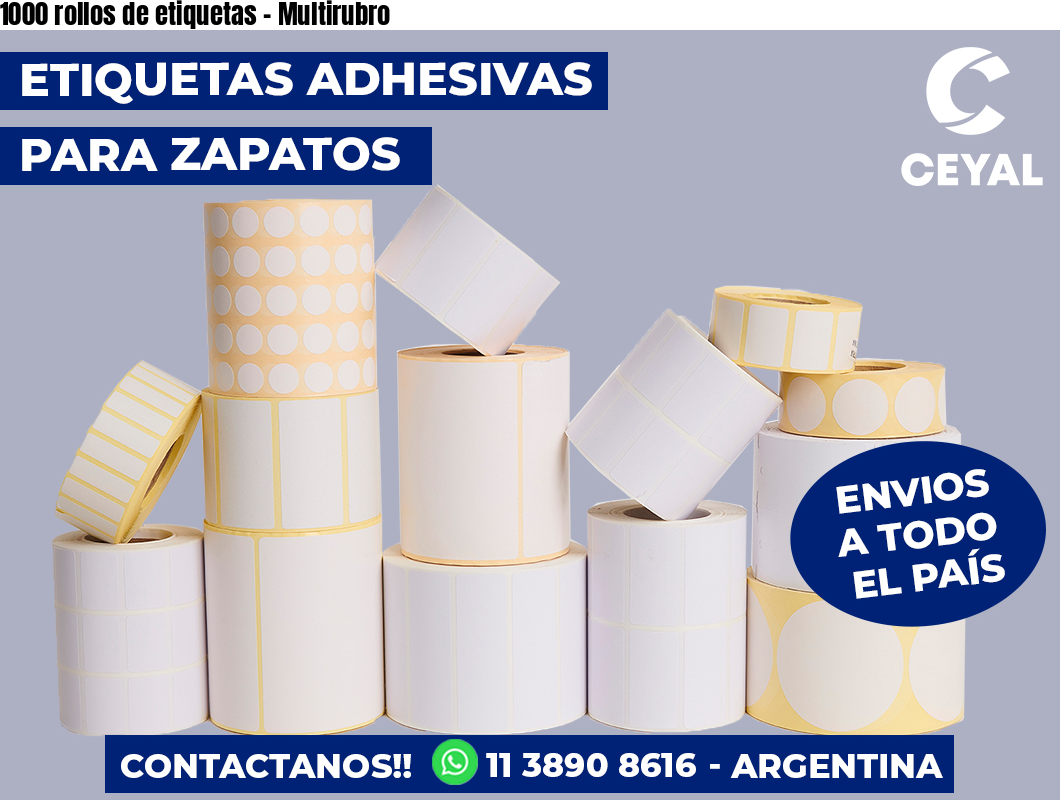 1000 rollos de etiquetas - Multirubro