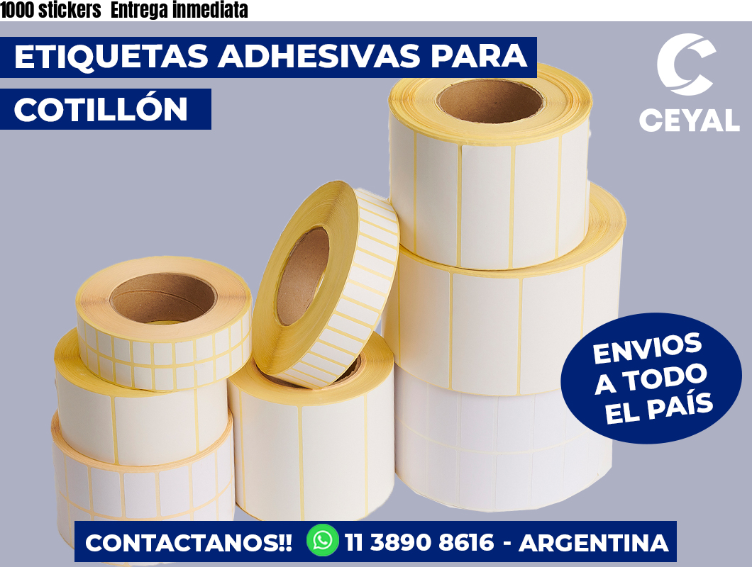 1000 stickers Entrega inmediata