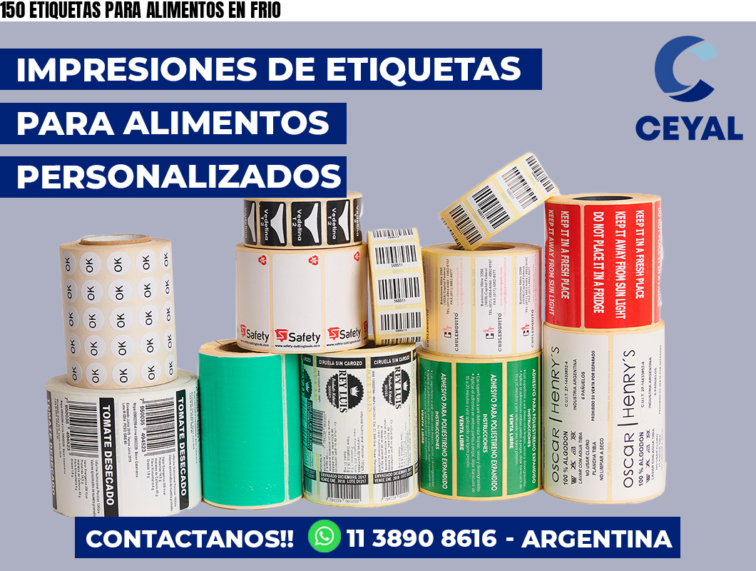 150 ETIQUETAS PARA ALIMENTOS EN FRIO