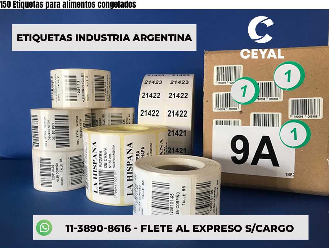 150 Etiquetas para alimentos congelados