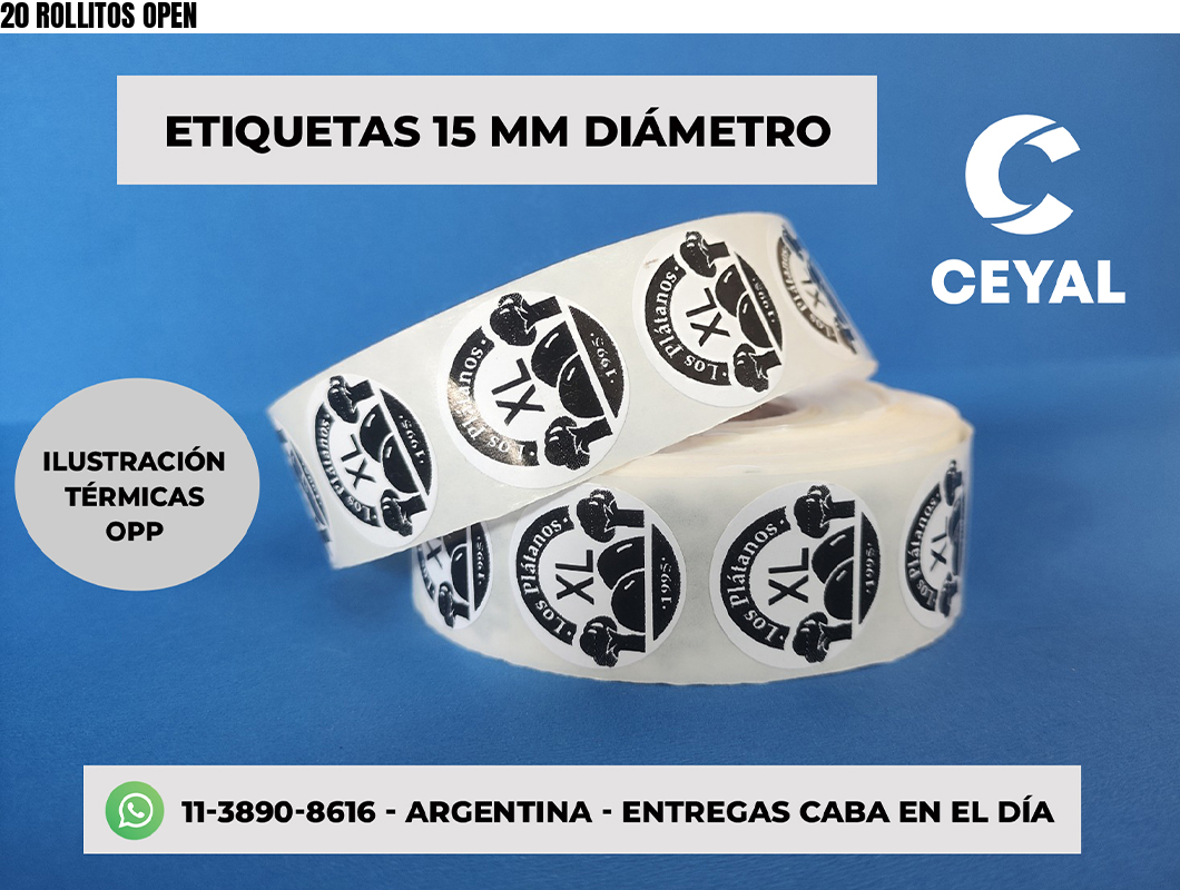 20 ROLLITOS OPEN
