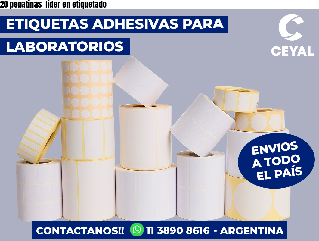 20 pegatinas  líder en etiquetado