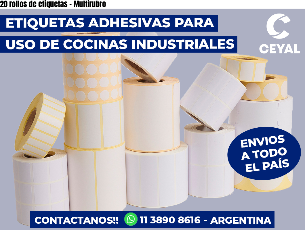 20 rollos de etiquetas - Multirubro