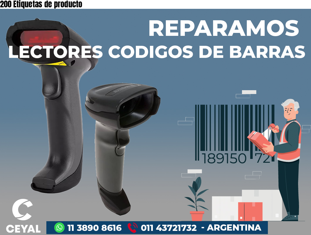 200 Etiquetas de producto