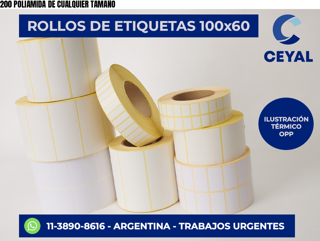 200 POLIAMIDA DE CUALQUIER TAMAÑO