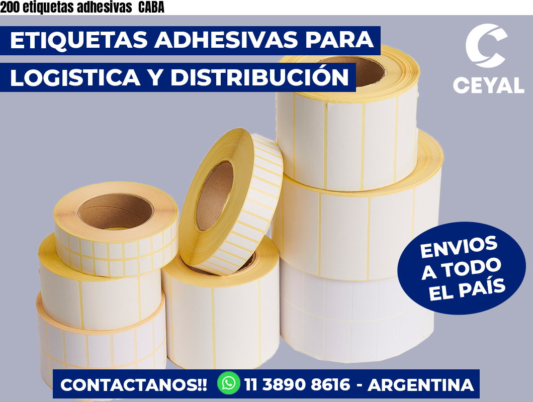 200 etiquetas adhesivas CABA