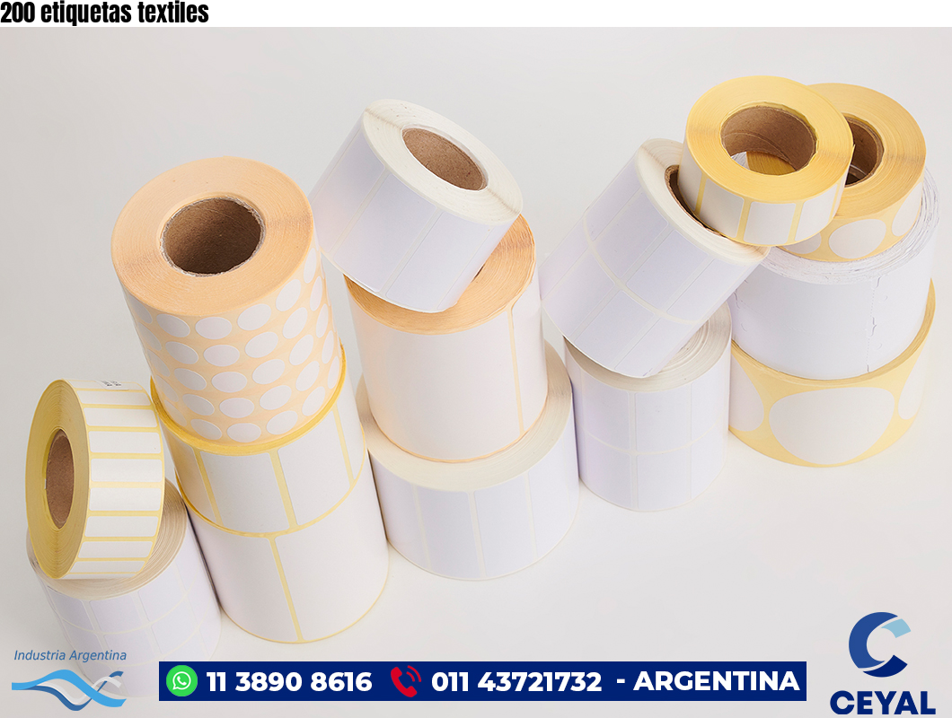 200 etiquetas textiles